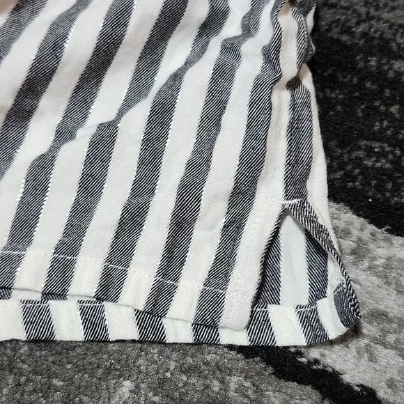 VICTORIA SECRET METALLIC STRIPED LONG-SLEEVE & SHORT LOUNGE SLEEPWEAR SET - Picture 14 of 16